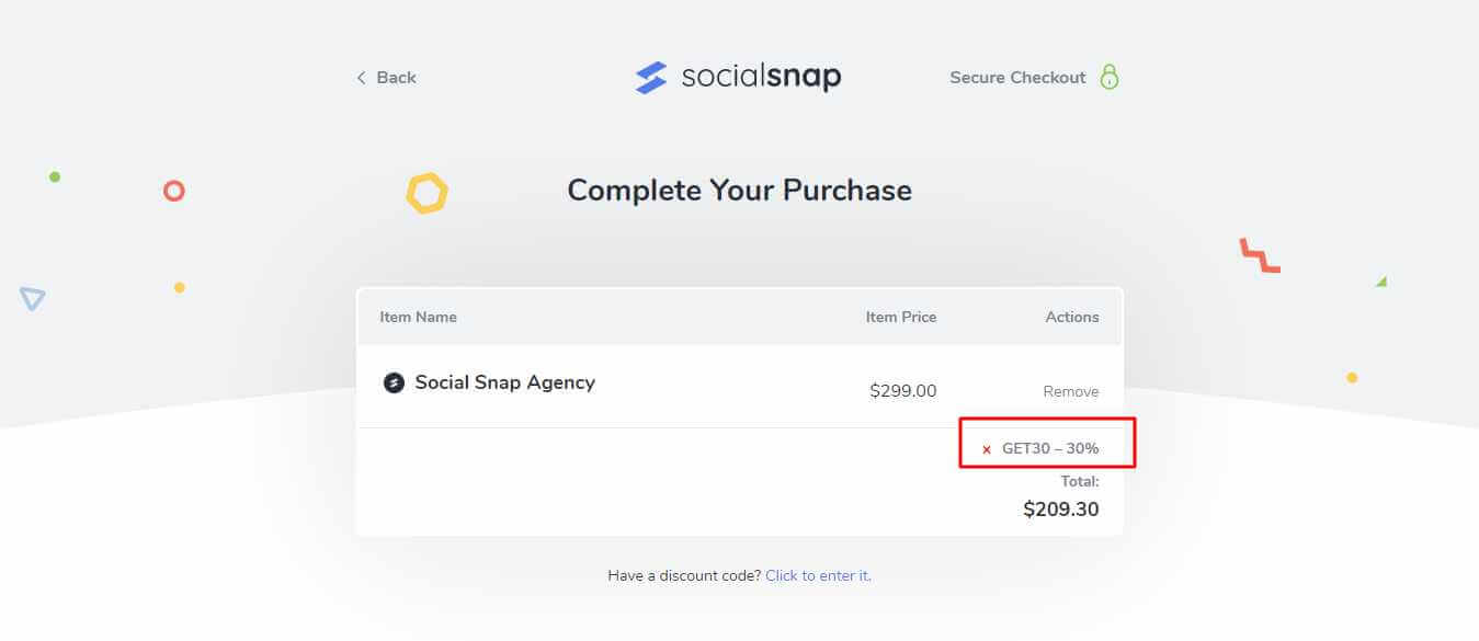 social snap discount code